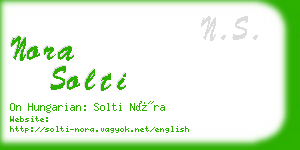 nora solti business card